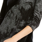 Alfani Women's Blouse Deep Velvet Foil Print High Low Black Size X-Large