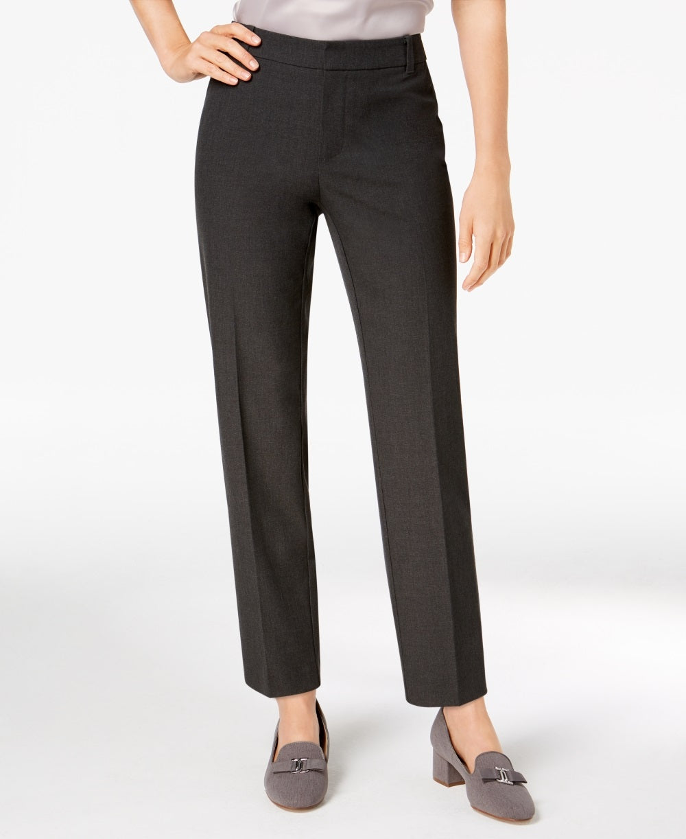 Charter Club Women's Petite Slim Leg Ankle Pants Gray Size 2 Petite