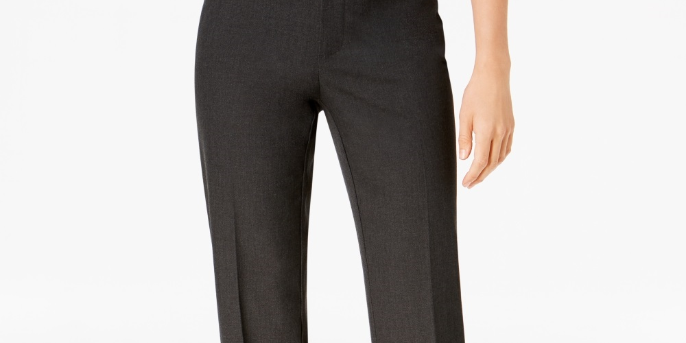 Charter Club Women's Petite Slim Leg Ankle Pants Gray Size 2 Petite