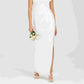 Adrianna Papell Women's Ruffled One-Shoulder Gown White Size 6