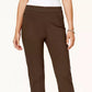 Alfred Women's Dunner Classics Allure Pull-On Slim-Leg Pants Brown Size 16