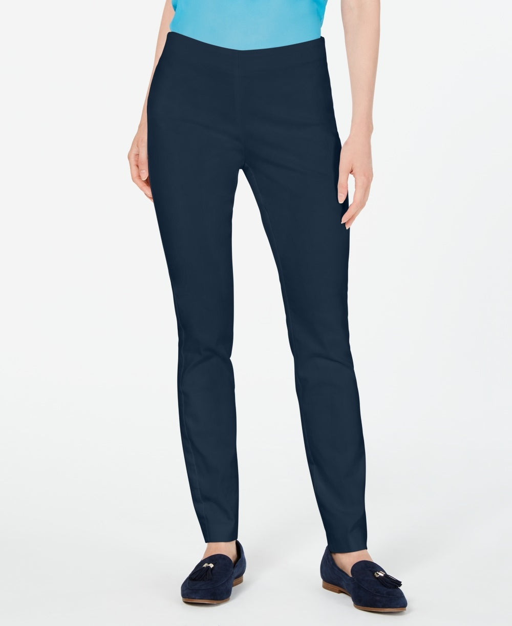 Charter Club Women's Petite Chelsea Stretch-Twill Skinny Pants Blue Size 10 Petite