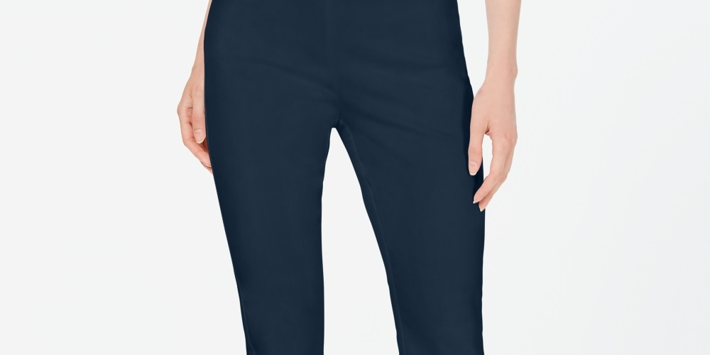 Charter Club Women's Chelsea Stretch Twill Skinny Pants Blue Size 12 Petite