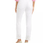 Charter Club Women's Eyelet-Ankle White Jeans Natural Size 6