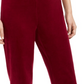 Karen Scott Women's Sport Velour Pants Wine Size Small