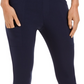 Style & Co Women's Cropped Utility Pants Blue Size 16