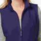 Karen Scott Women's Fleece Zip Front Vest Purple Size PS