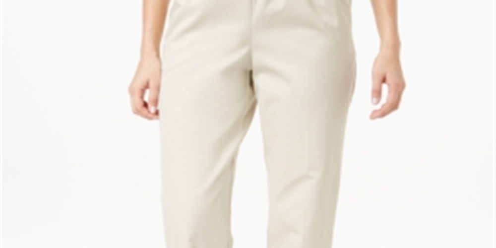 Alfred Dunner Women's Classics Twill Pull on Pants Brown Size 12