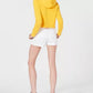 Dickies Women's Cropped Logo-Graphic Hoodie Yellow Size Medium