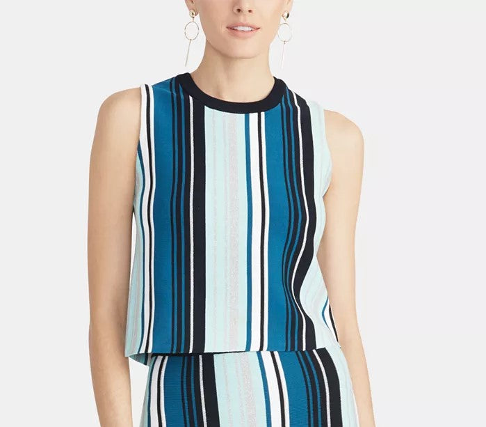 Rachel Roy Women's Striped Sweater Bright Blue Size X-Large