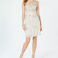 Adrianna Papell Women's Embellished A Line Dress White Size 8
