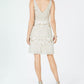 Adrianna Papell Women's Embellished A Line Dress White Size 8
