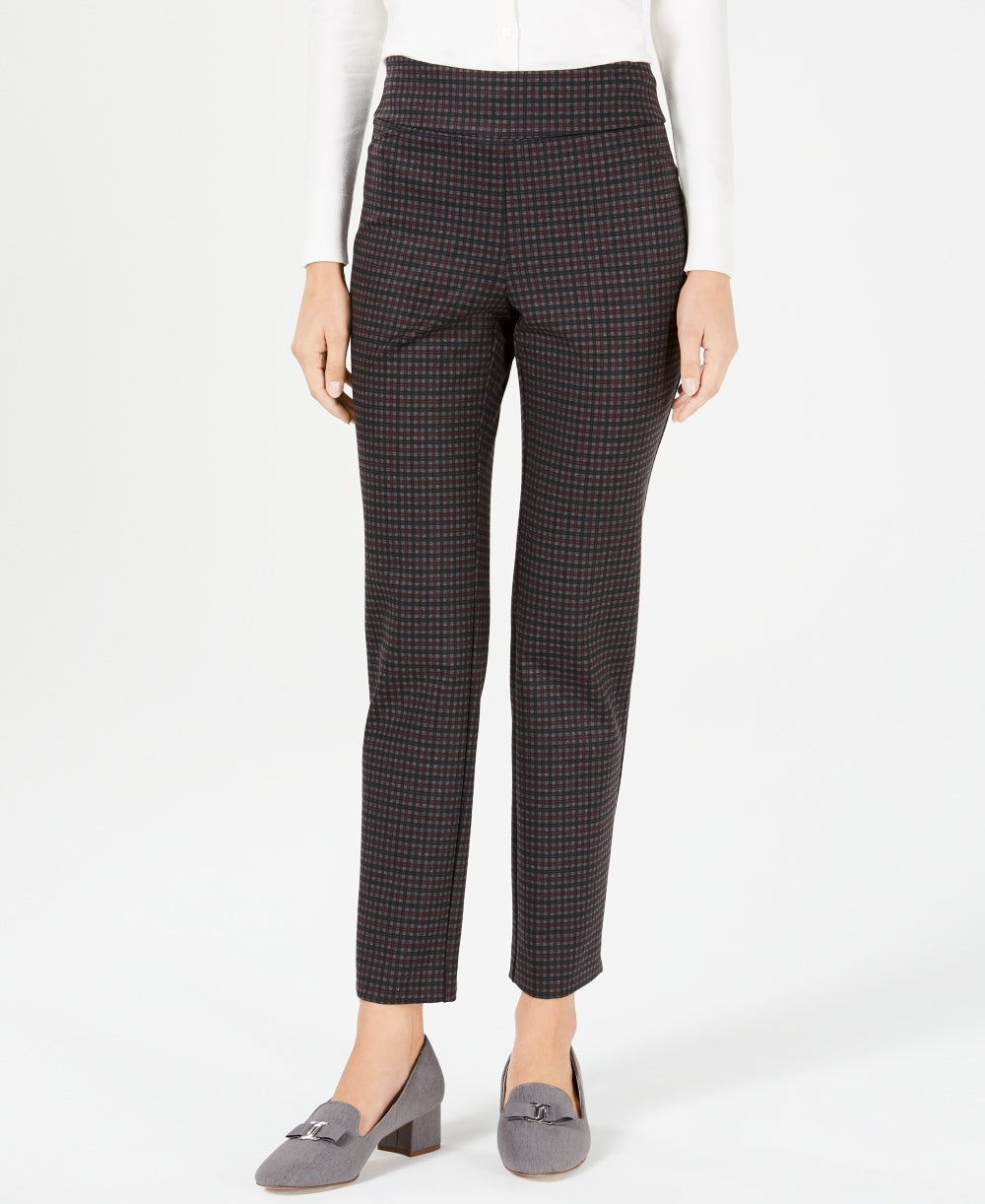 Charter Club Women's Petite Pull-On Ankle Pants Brown Size 14 Petite