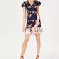 Vince Camuto Women's Ruffle Faux Wrap Dress Blue Size 8