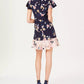 Vince Camuto Women's Ruffle Faux Wrap Dress Blue Size 8