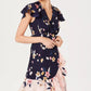 Vince Camuto Women's Ruffle Faux Wrap Dress Blue Size 8