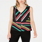 Bar III Women's Sleeveless V Neck Blouse Black Size X-Large
