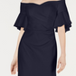 Calvin Klein Women's Sweetheart Off-The-Shoulder Gown Navy Size 14
