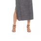 Style & Co Women's Textured Tie Waist Maxi Dress Grey Size Medium