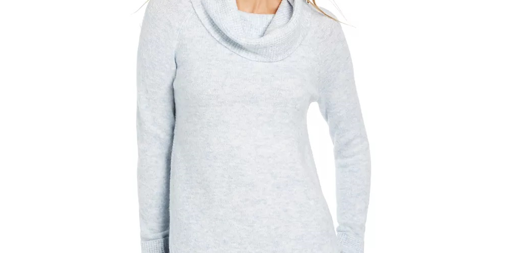 Style & Co Women's Petite Cowlneck Sweater WhiteSize Petite X-Large