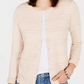 Charter Club Women's Petite Textured Cardigan Sweater Pink Size Petite X-Large
