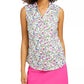 Charter Club Women's Floral-Print Sleeveless Shirt White Size 10