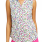 Charter Club Women's Floral-Print Sleeveless Shirt White Size 10