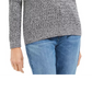 Karen Scott Women's Cable-Knit Henley Sweater Grey Size Small