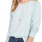 Style & Co Women's Contrast-Stitched Sweatshirt Green Size Small