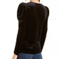 INC International Concepts Women's Beaded Long Sleeve V Neck Wrap Top Black Size Small