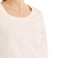 Style & Co Women's 3/4-Sleeve Scoop-Neck Top Pink Size Medium