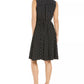Charter Club Women's Dot Print Belted Shirtdress Black Size 6