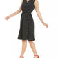 Charter Club Women's Dot Print Belted Shirtdress Black Size 6