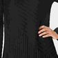 Charter Club Women's Black Textured Long Sleeve Turtle Neck Sweater Black Size Small