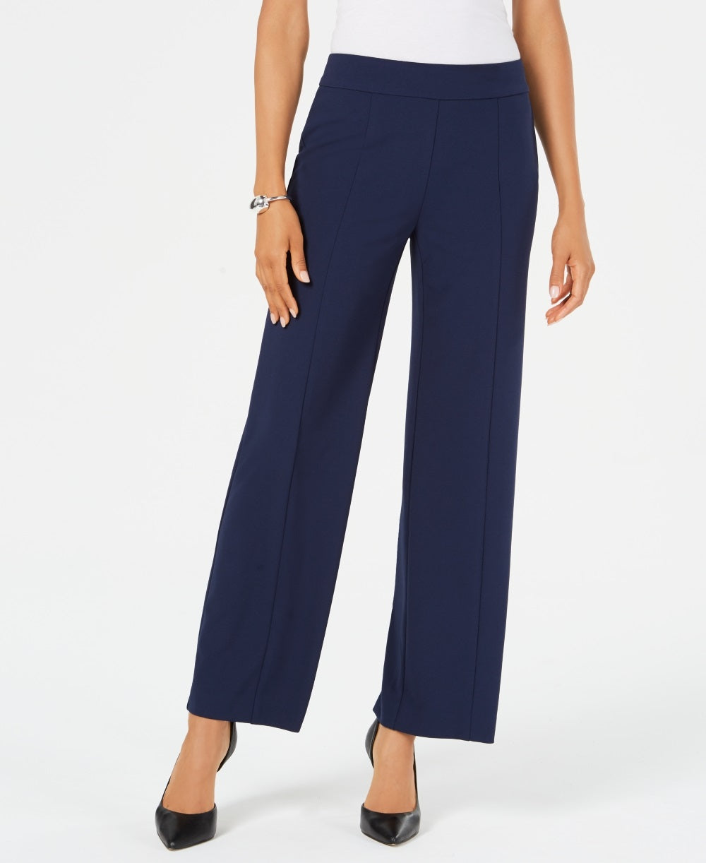 JM Collection Women's Wide Leg Pants Blue Size Petite S