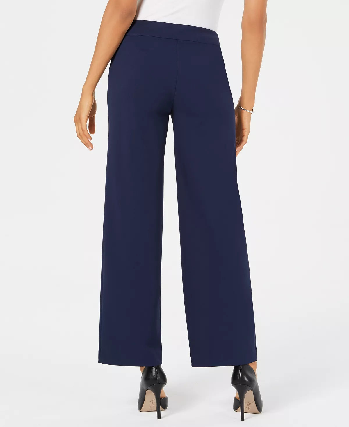 JM Collection Women's Wide Leg Pants Blue Size Petite S