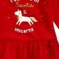 First Impressions Infant Girl's Unicorn Print Cotton Peplum T-Shirt-3-6 Months Red Size 6-9MOS