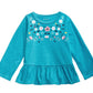 First Impressions Baby Girl's Cotton Floral Print Peplum Hem Tunic Pure Aqua Size 12 Months