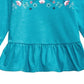 First Impressions Baby Girl's Cotton Floral Print Peplum Hem Tunic Pure Aqua Size 12 Months