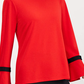 Charter Club Women's Tie Detail Crepe Top Red Size Petite Small