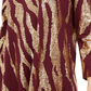 JM Collection Women's Metallic Print Top Purple Size PS