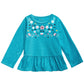 First Impressions Baby Girl's Cotton Floral-Print Peplum-Hem Tunic Blue Size 6-9MOS