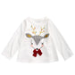 First Impressions Baby Girl's Reindeer Applique T-Shirt  White Size 18MOS