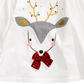 First Impressions Baby Girl's Reindeer Applique T-Shirt  White Size 3-6MOS