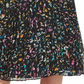 DKNY Women's Multicolor Mesh Skirt Black Size Large