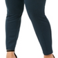 Anne Klein Women's Teal Herringbone Skinny Wear to Work Pants Blue Size 1X