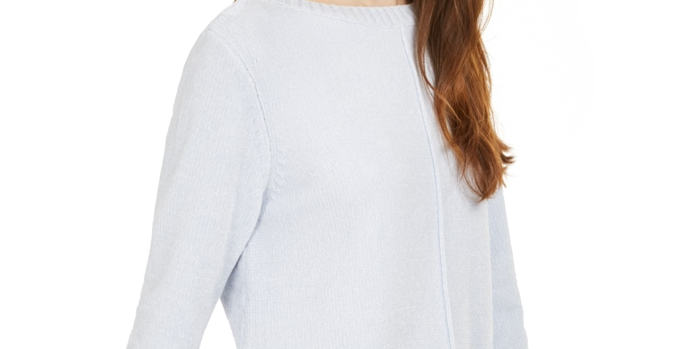 Style & Co Women's Chenille Sweater Blue Size X-Large