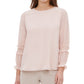 Calvin Klein Women's Shirred Ruffled Top Pink Size X-Small