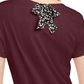 Maison Jules Women's Tie Back Solid T Shirt Wine Size XX-Large