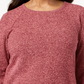 Karen Scott Women's Heather Long Sleeve Jewel Neck T Shirt Top Red Size Petite Small